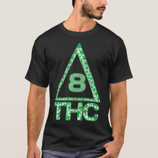 Delta 8 THC Delta 8 Triangle Symbol Green Weed Pla T-Shirt