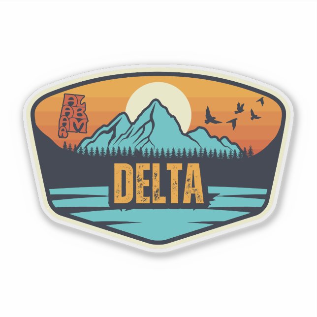 Delta, Alabama Sticker (Front)