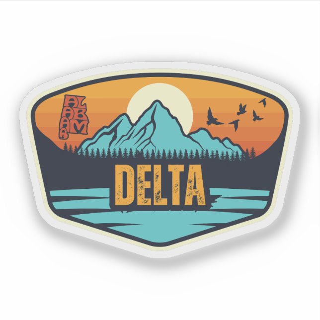 Delta, Alabama Sticker (Front)