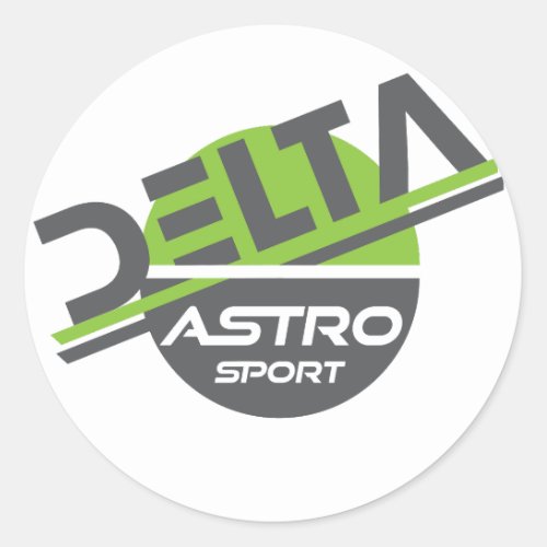 Delta Astro Sport Graphic Logo Design Classic Round Sticker