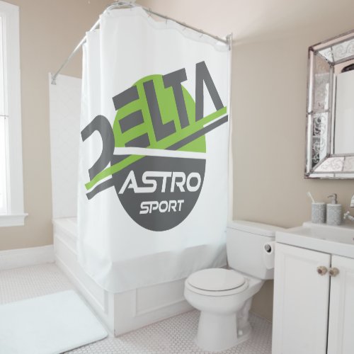Delta Astro Sport Graphic Logo Design Shower Curtain
