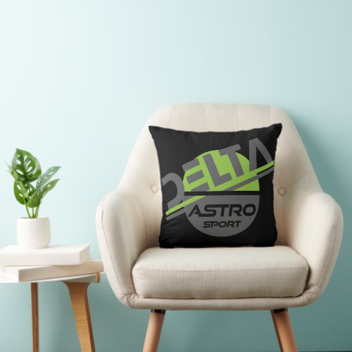 Delta Astro Sport Graphic logo Design Throw Pillow