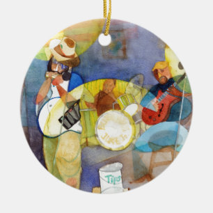 Delta Blues Music Design Ceramic Ornament