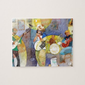 Delta Blues Music Design Jigsaw Puzzle by marcoimage at Zazzle