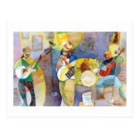 Delta Blues Music Design Postcard