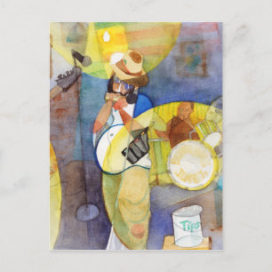 Delta Blues Music Design Postcard