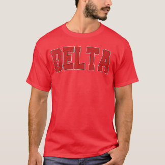Delta Canada Varsity Style Vintage Retro Canadian T-Shirt