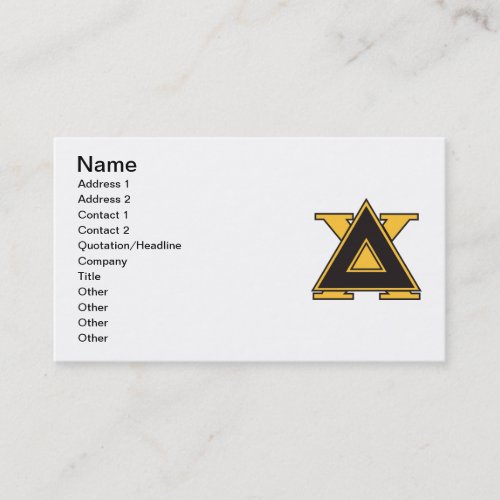 Delta Chi Badge Gold Business Card
