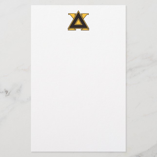 Delta Chi Badge Gold Stationery (Front)