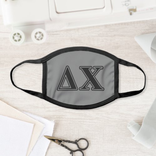 Delta Chi Black Letters Face Mask