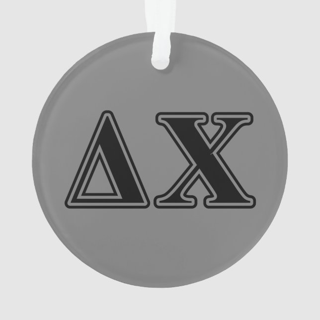 Delta Chi Black Letters Ornament (Back)