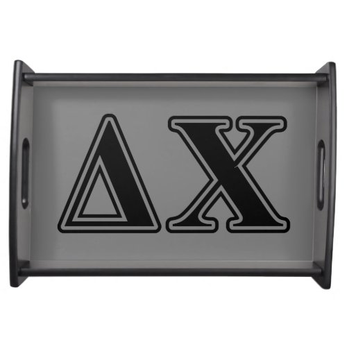 Delta Chi Black Letters Serving Tray