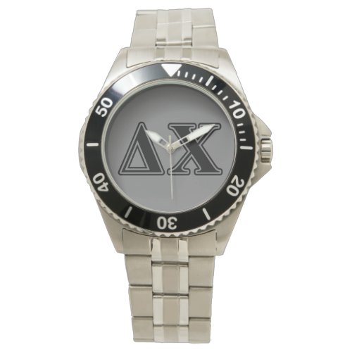 Delta Chi Black Letters Watch