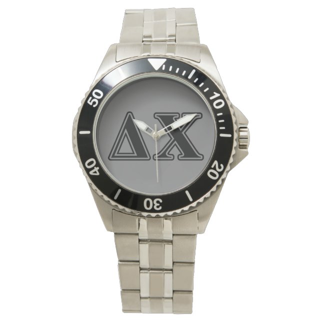 Delta Chi Black Letters Watch (Front)