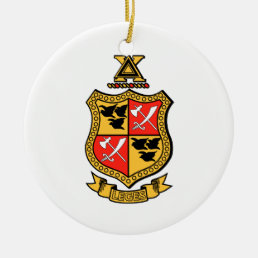 Delta Chi Coat of Arms Ceramic Ornament