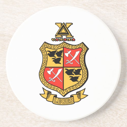 Delta Chi Coat of Arms Sandstone Coaster