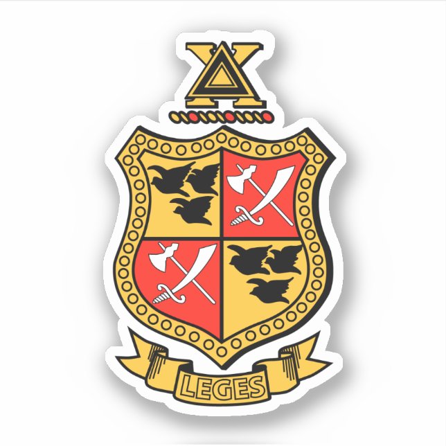 Delta Chi Coat of Arms Sticker (Front)