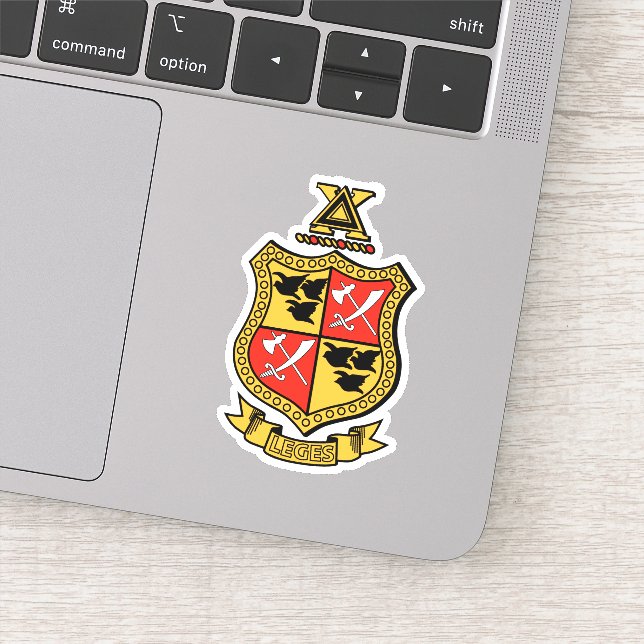 Delta Chi Coat of Arms Sticker (Detail)