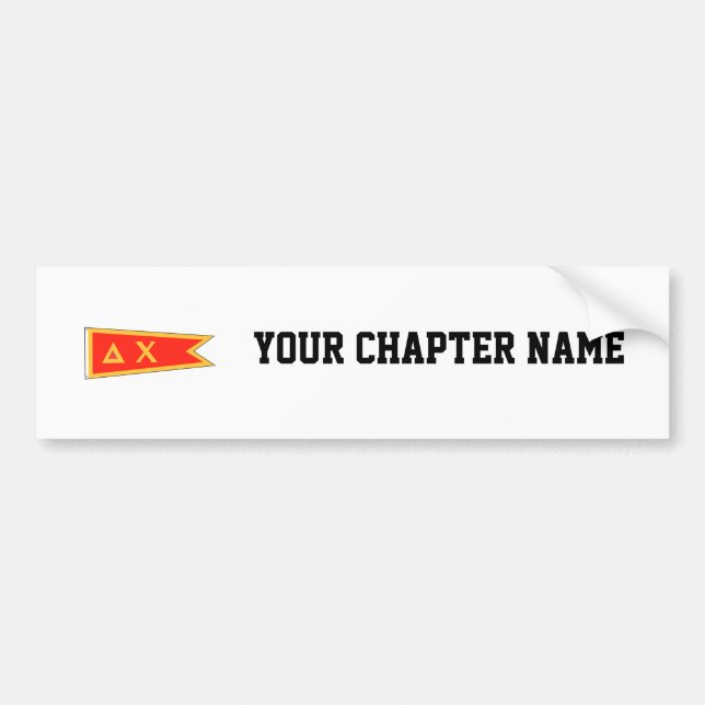 Delta Chi Flag Bumper Sticker (Front)