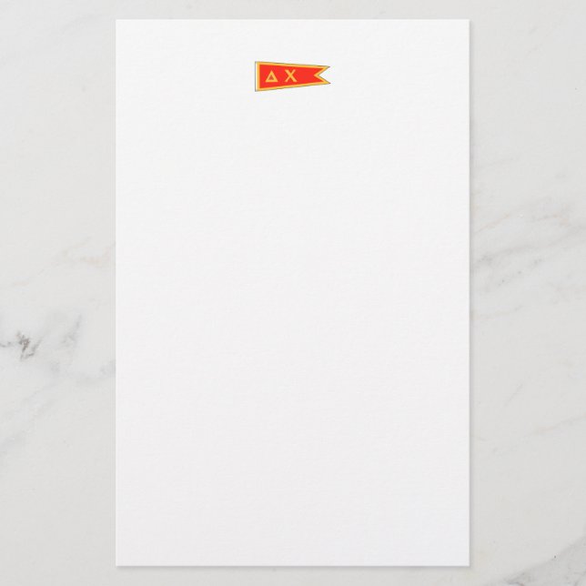 Delta Chi Flag Stationery (Front)