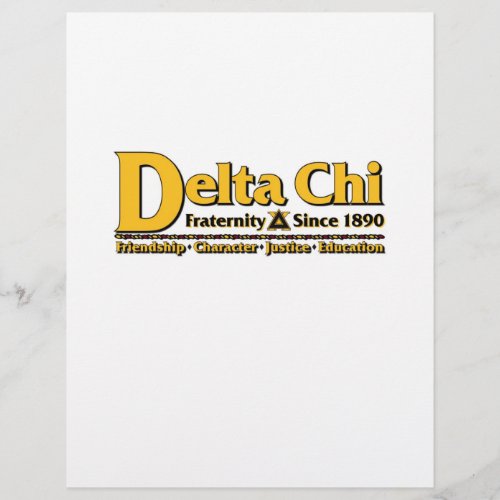 Delta Chi Name and Logo Gold Flyer