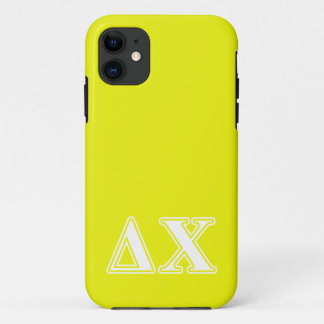 Delta Chi White and Yellow Letters iPhone 11 Case