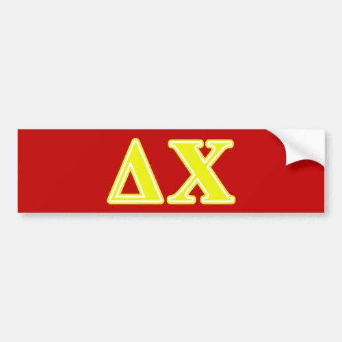 Delta Chi Yellow Letters Bumper Sticker