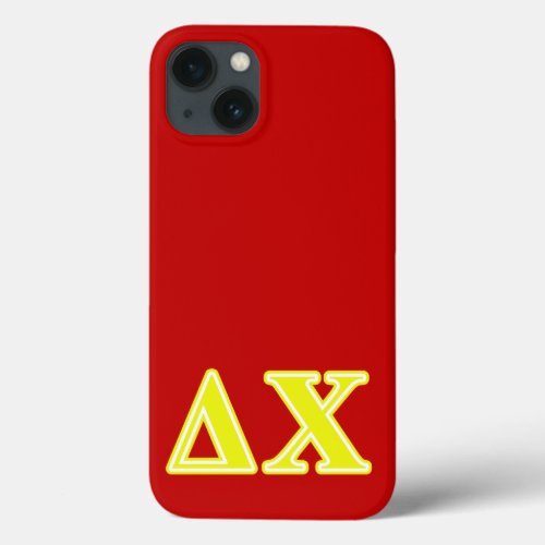 Delta Chi Yellow Letters iPhone 13 Case