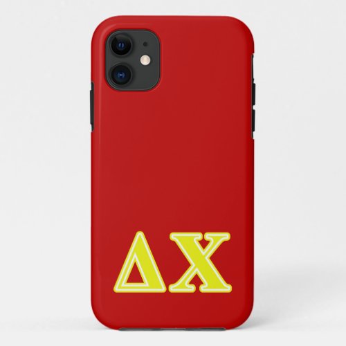 Delta Chi Yellow Letters iPhone 11 Case