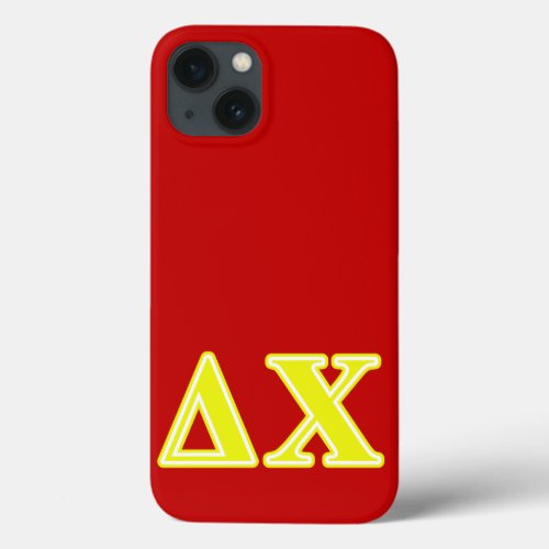 Delta Chi Yellow Letters iPhone 13 Case