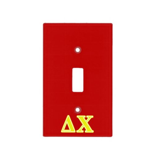 Delta Chi Yellow Letters Light Switch Cover