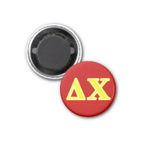 Delta Chi Yellow Letters Magnet