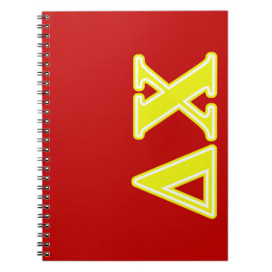 Delta Chi Yellow Letters Notebook