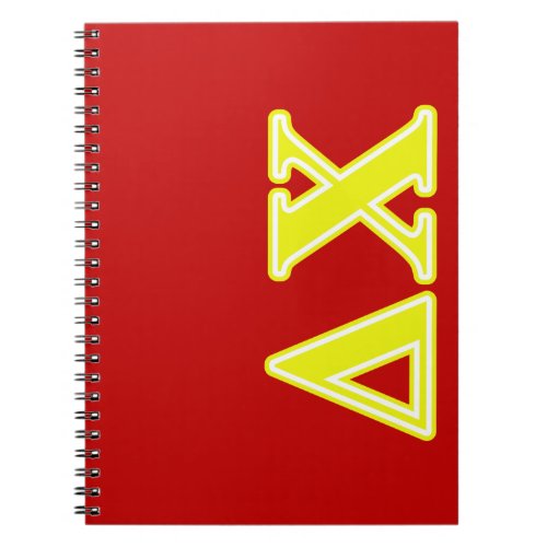 Delta Chi Yellow Letters Notebook