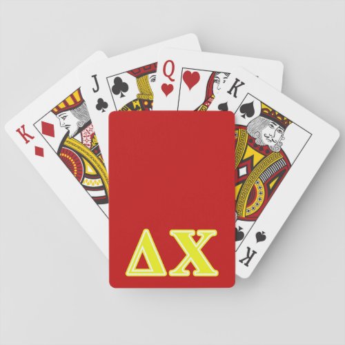 Delta Chi Yellow Letters Poker Cards