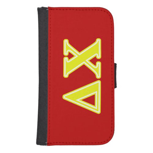 Delta Chi Yellow Letters Phone Wallet