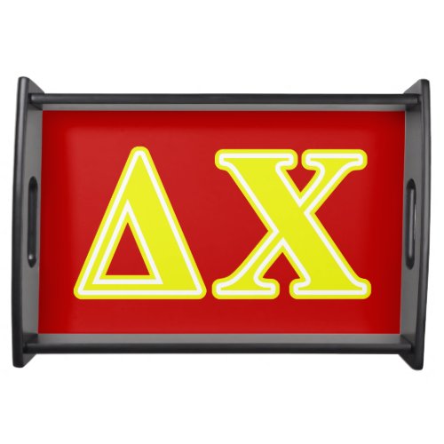 Delta Chi Yellow Letters Serving Tray