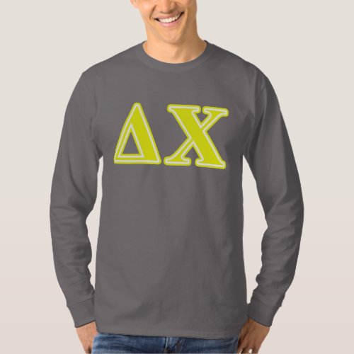 Delta Chi Yellow Letters T_Shirt