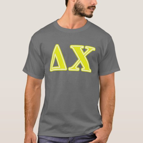 Delta Chi Yellow Letters T_Shirt