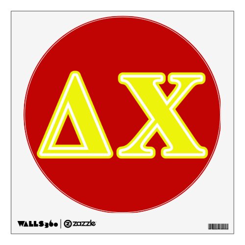 Delta Chi Yellow Letters Wall Sticker