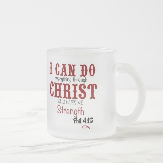 Delta Christian frosted mug phil 4:13 (Right)