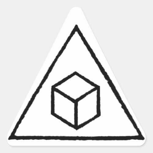 Delta Cubes Triangle Sticker