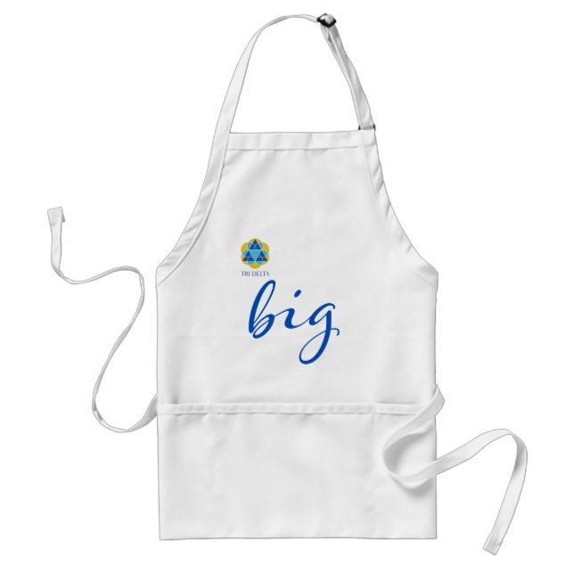 Delta Delta Delta | Big Script Adult Apron (Front)