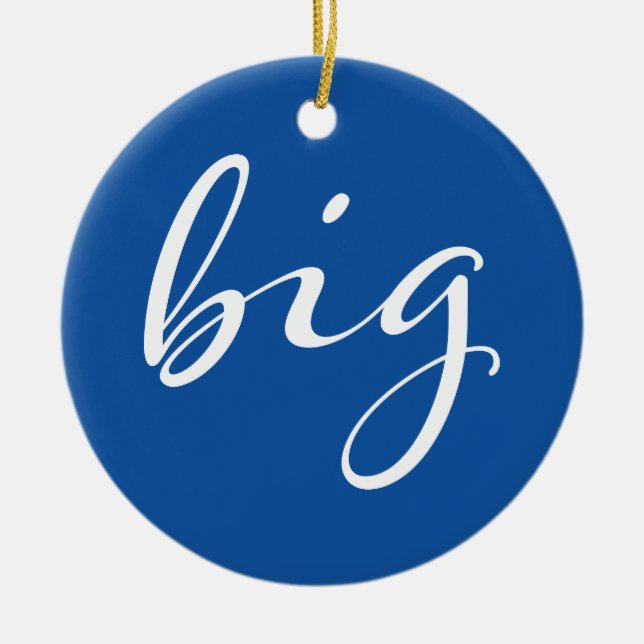 Delta Delta Delta | Big Script Ceramic Ornament (Front)