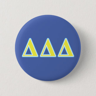 Delta Delta Delta Blue and Yellow Letters Pinback Button