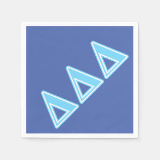Delta Delta Delta Blue Letters Paper Napkins