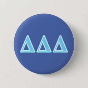 Delta Delta Delta Blue Letters Pinback Button