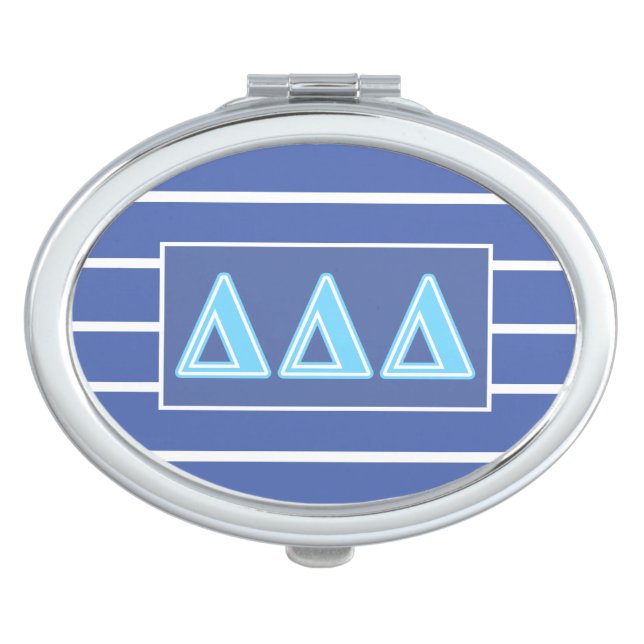 Delta Delta Delta Blue Letters Vanity Mirror (Front)