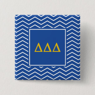 Delta Delta Delta   Chevron Pattern Button