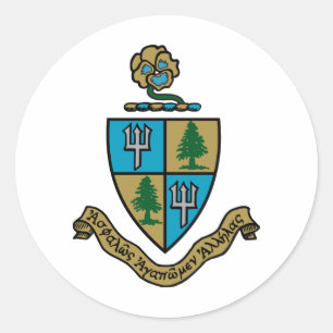 Delta Delta Delta Crest Color Classic Round Sticker
